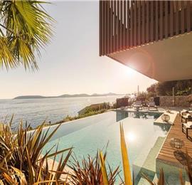 Luxury 5 Bedroom Villa with Heated Infinity Pool, Sauna, Gym, Jacuzzi and Sea Views in Vrbica, near Dubrovnik, Sleeps 10